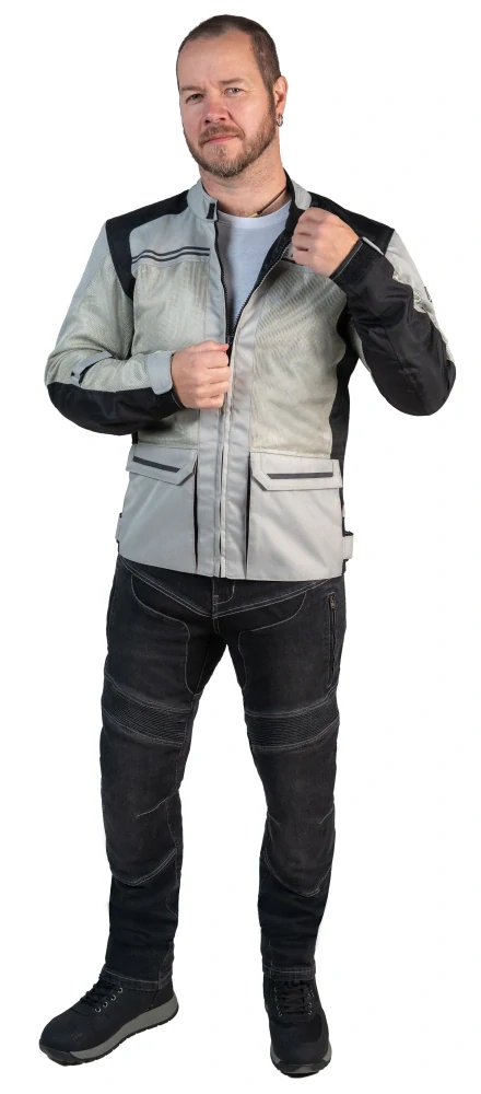 MBW VERANO JACKET GREY textilní pánská letní bunda na motorku