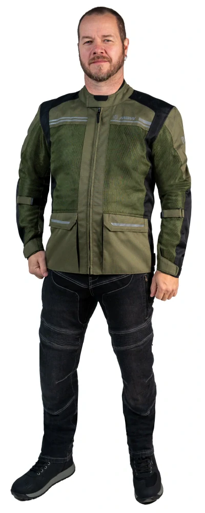 MBW VERANO JACKET OLIVE textilní pánská letní bunda na motorku