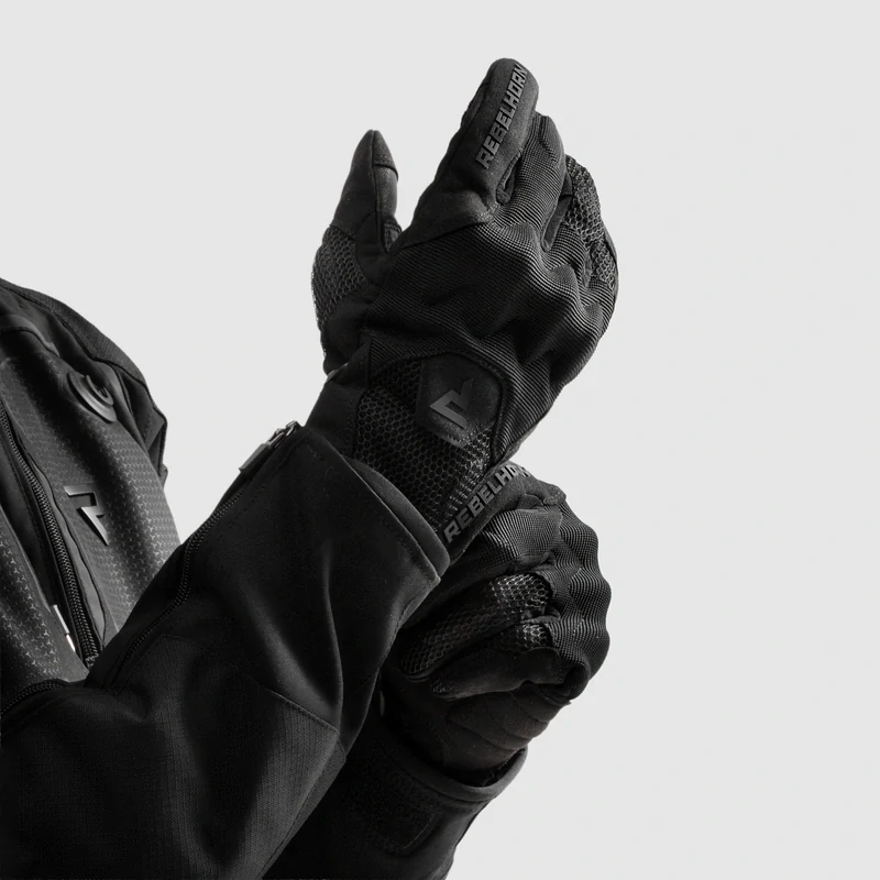 Rukavice na motorku REBELHORN CORE BLACK, letní