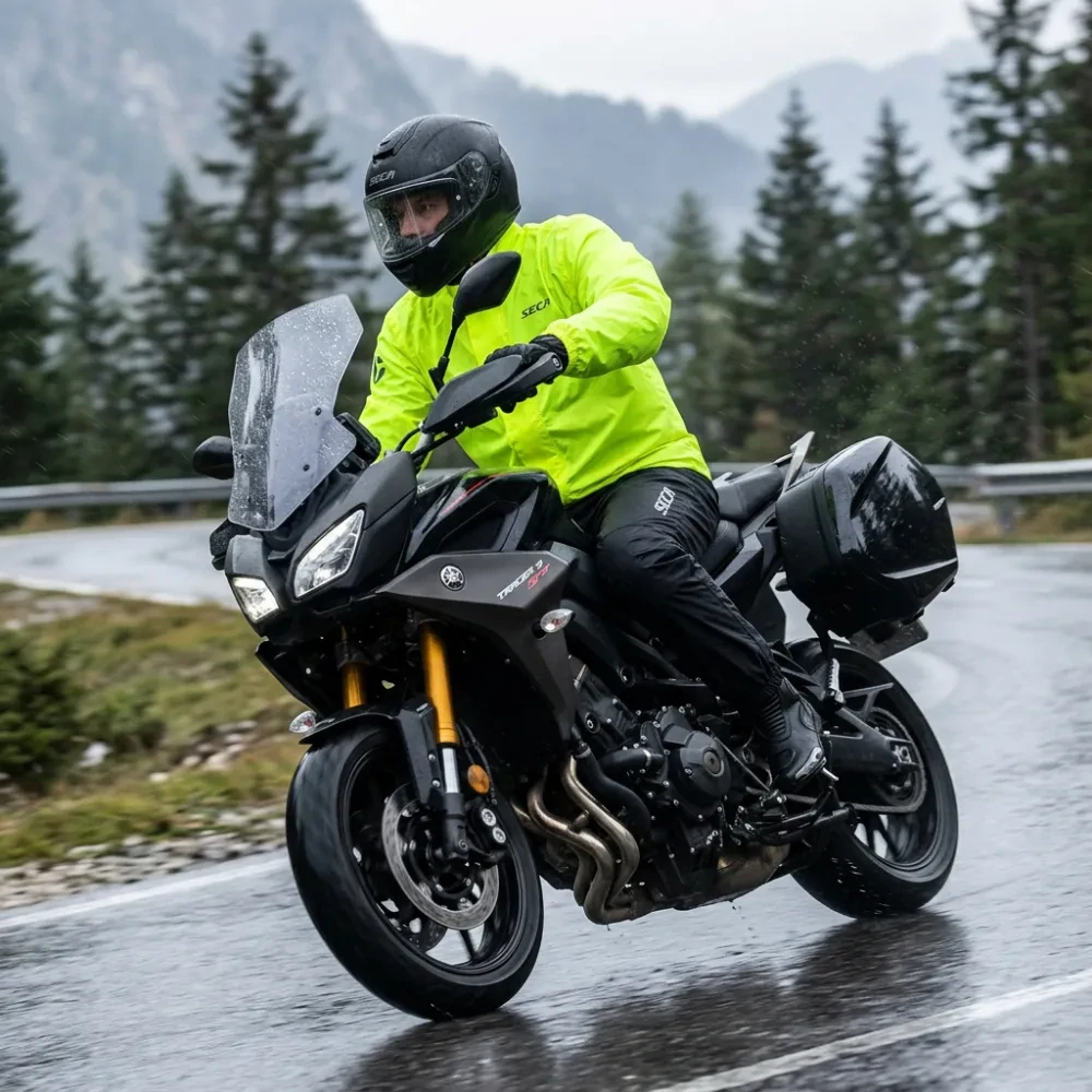 Moto bunda do deště SECA Typhoon žlutá/fluo (nepromok na motorku)