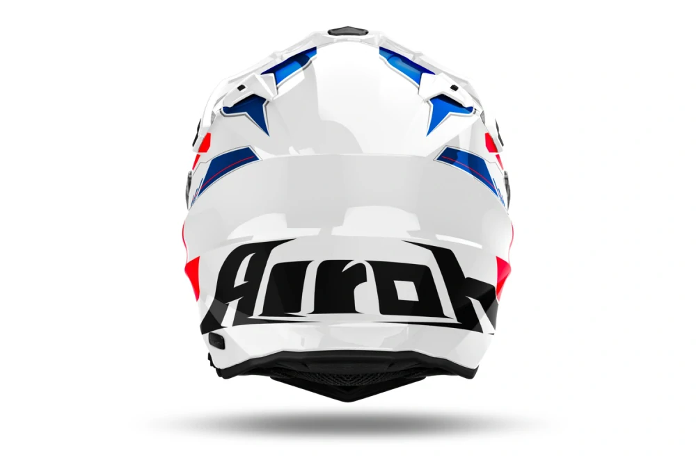 Enduro helma na motorku AIROH COMMANDER 2 Reveal (lesklá modrá/červená) 2026