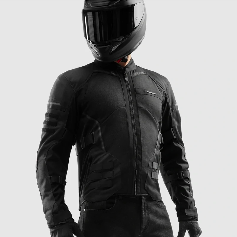 Letní bunda na motorku REBELHORN SCANDAL 3 BLACK, pánská