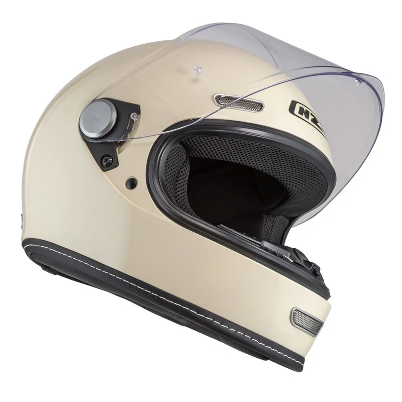 NZI REVIVAL BONE (krémová lesklá), klasická (retro) integrální helma na motorku