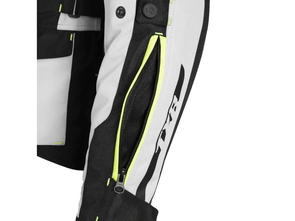 Dámská bunda na motorku TXR Expedition černo-šedo-fluo žlutá