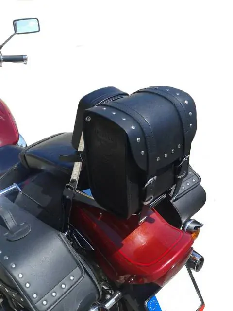Kožená chopper brašna na nosič/opěrku Diablo-moto Perfecto 