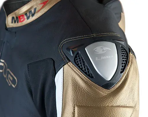 Kožená Moto-kombinéza MBW T3 Evolution Gold 2-dílná DOPRAVA ZDARMA