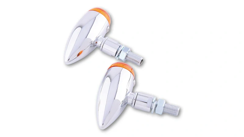Blinkry na motorku Highsider "Micro Bullet" chrom , pár
