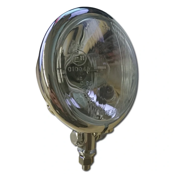 Hlavní Světlo "Bates" malé 4,5" (12 cm) chrom 35/35W, přední světlo na motorku