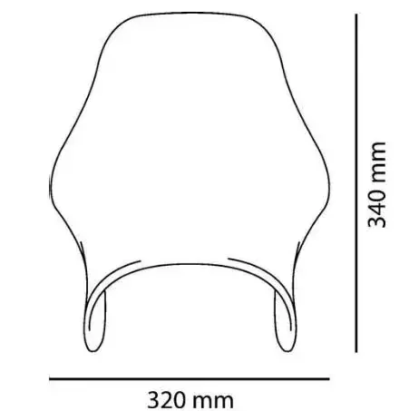 Plexi na moto Puig Universální 0869H NAKED kouřové (motocyklové plexi na naháče)
