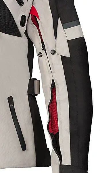 Dámská bunda na motorku MBW Katniss světlá šedá/černá, 3-vrstvá