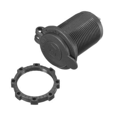 Moto zásuvka 12V vestavná, s krytkou