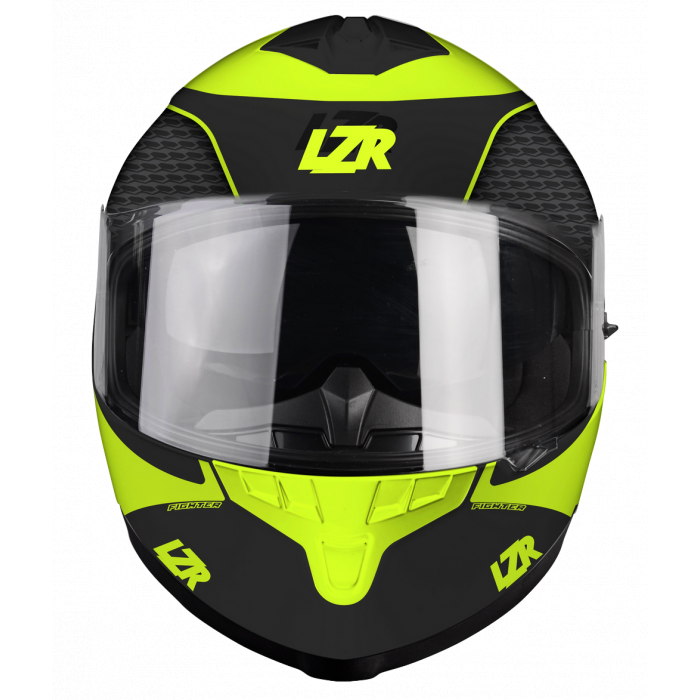 Lazer FH3 FIGHTER (černá/fluo), integrální helma na motorku s clonou - doprodej v.L