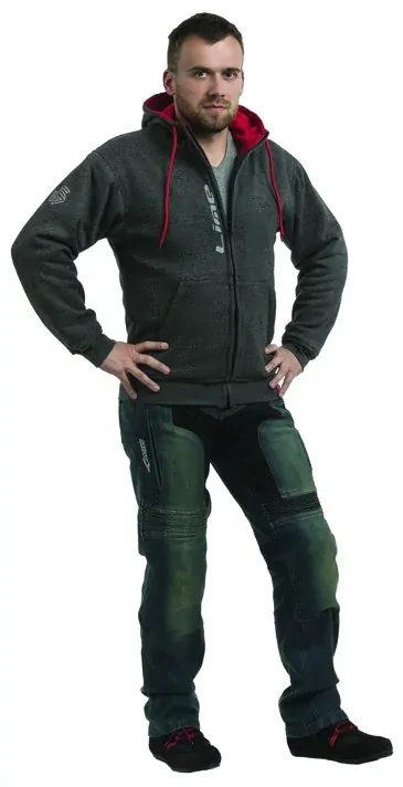 MBW TRAVIS Aramid hoodie, kevlarová mikina na motorku pánská