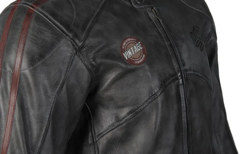 MBW VINTAGE kožená PÁNSKÁ bunda na motorku