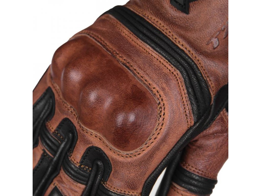 Rukavice na motorku TXR Roko hnědé, retro klasické moto rukavice