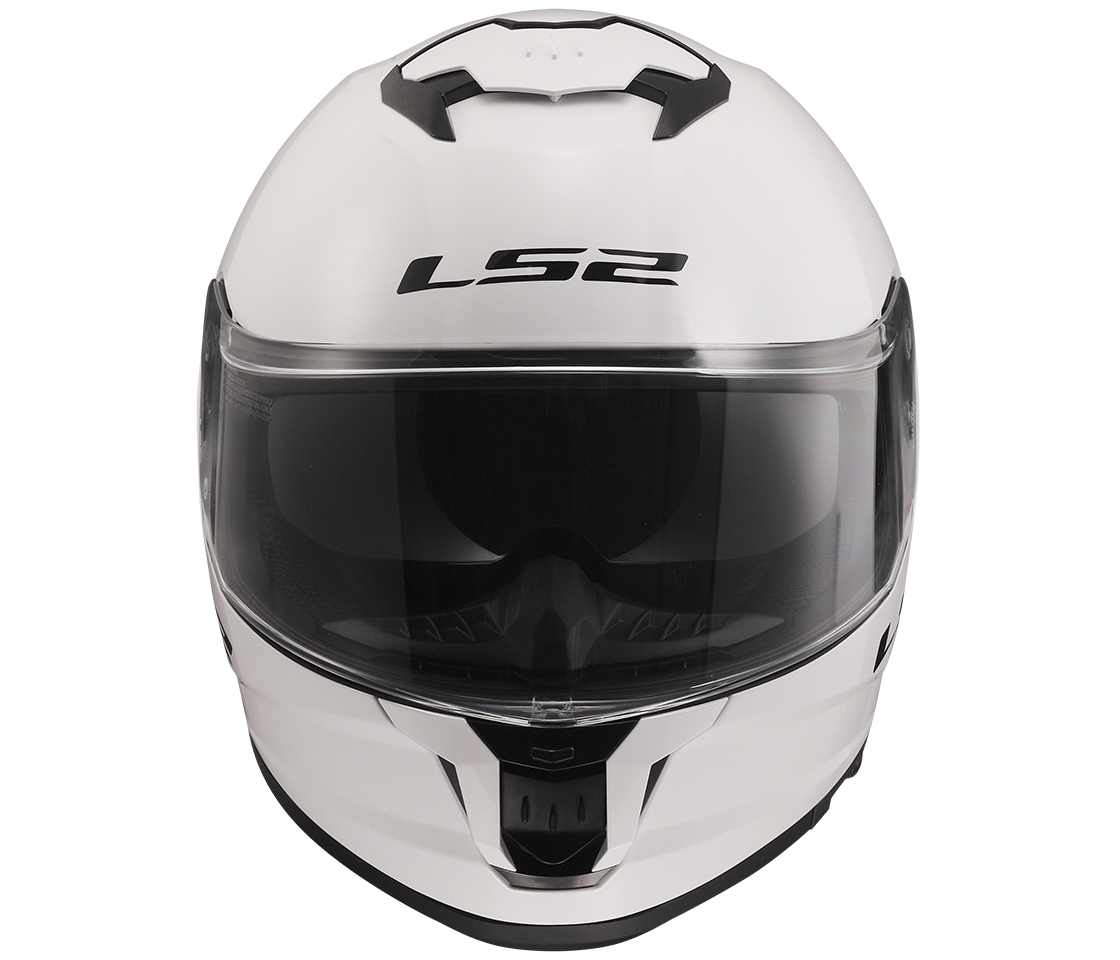 LS2 FF808 STREAM II GLOSS White, integrální helma na motorku se sluneční clonou