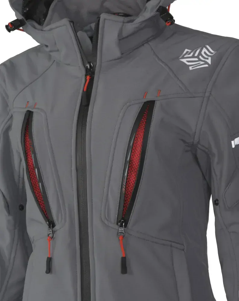 MBW HANA Grey SOFTSHELL dámská bunda na motorku/scooter s chrániči