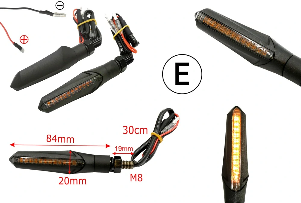 LED blinkr na motorku "BLADE", 1 kus