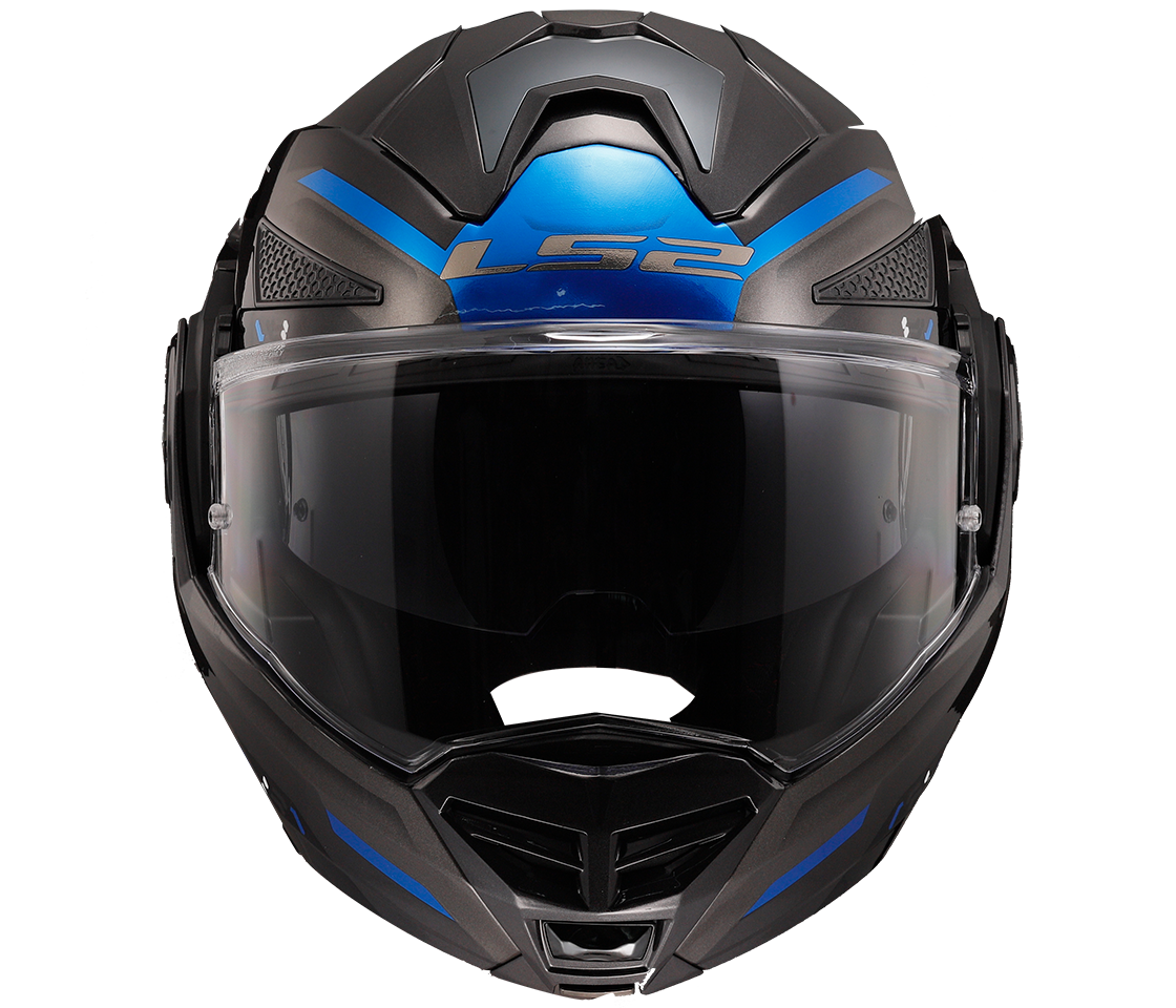 LS2 FF901 ADVANT X SPECTRUM Black Titanium, překlápěcí helma na motorku