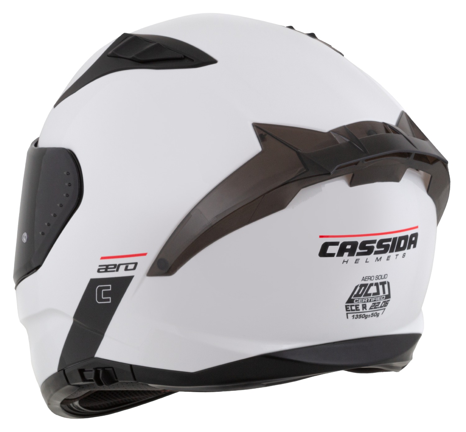 Cassida AERO SOLID (bílá/černá), integrální helma na motorku