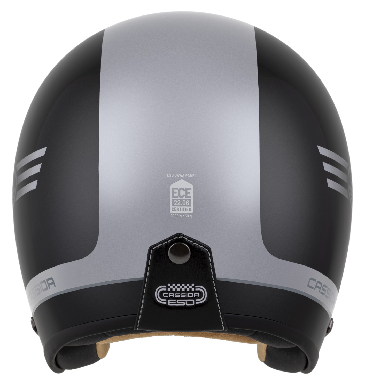 Helma na motorku CASSIDA Eso Jawa Panel (černá perleť/antracit/stříbrná)