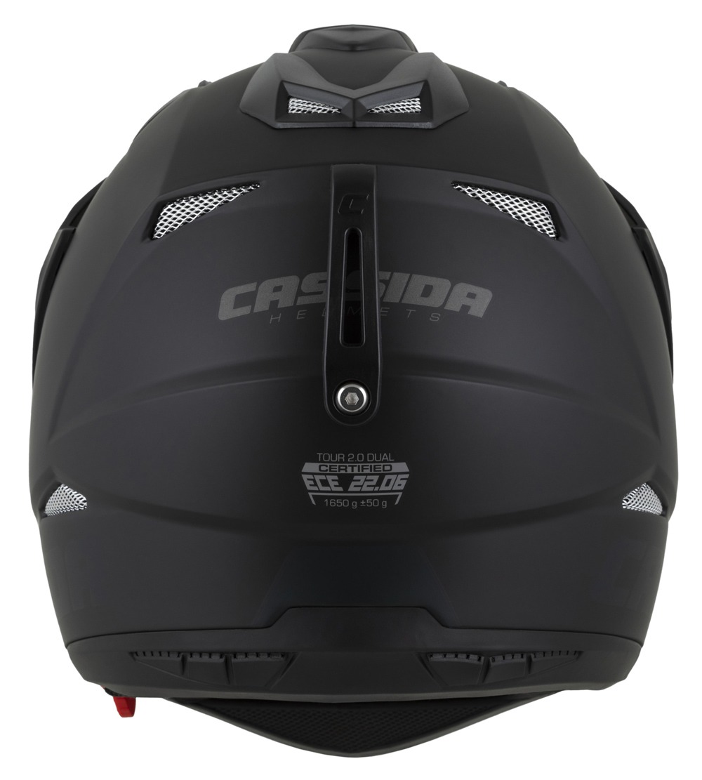 Enduro helma na motorku Cassida Tour 2.0 DUAL (černá matná/šedá)