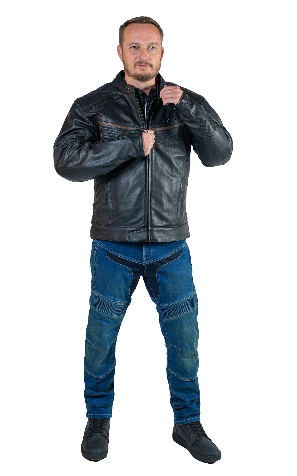 MBW BORA kožená PÁNSKÁ bunda na motorku