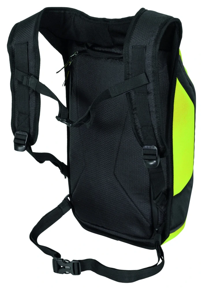 Batoh na motorku Louis "Sport" FLUO žlutý 18 litrů, polotvrdá skořepina