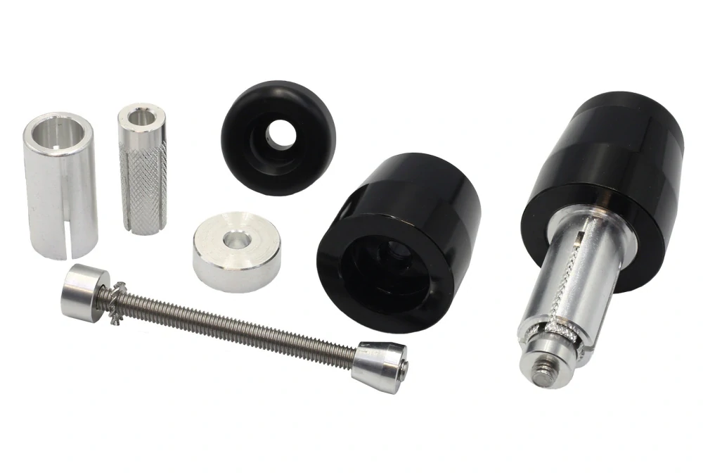 Závažíčka do moto řidítek SEFIS LEAD univerzální + pro montáž zrcátek, černá ocelová (2x218 g)