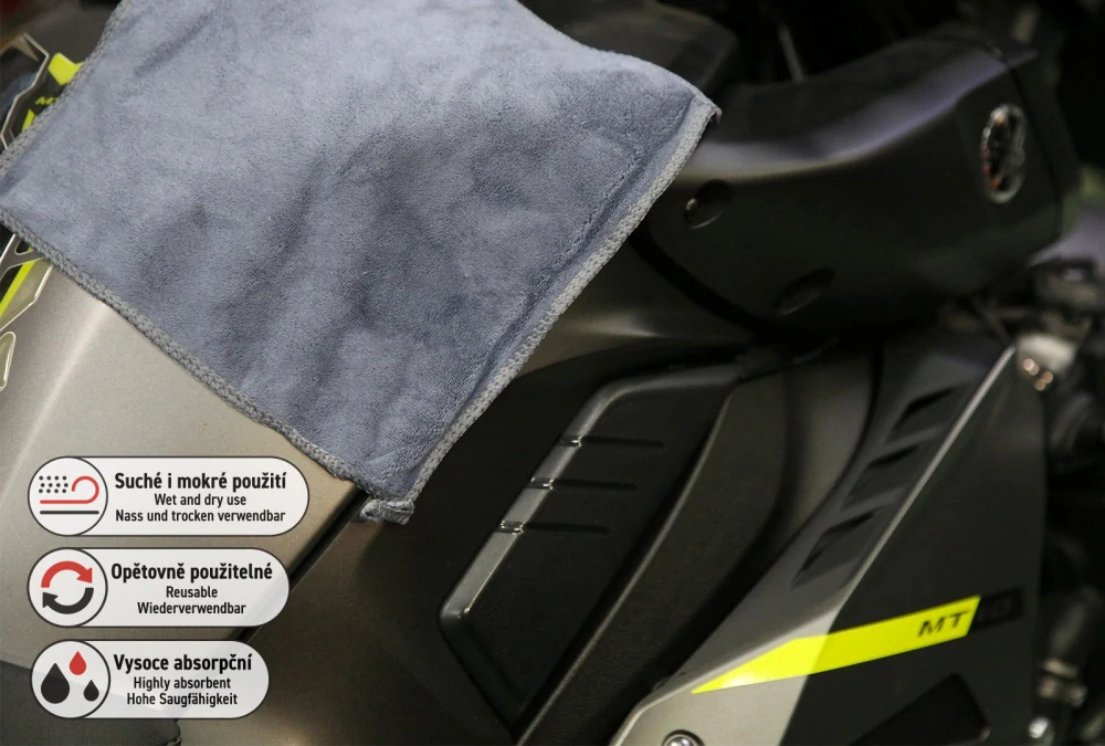 Mikrovláknová čisticí utěrka 4ks GSM450 25*25cm šedá