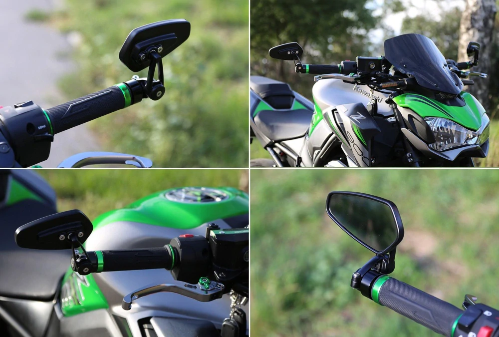 Zrcátka do konců řidítek na motorku SEFIS FLIP, zrcátka do řídítek