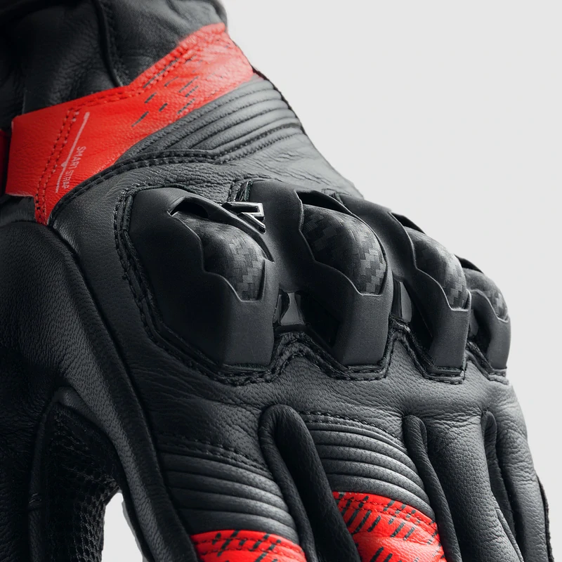 Sportovní rukavice na motorku REBELHORN VIPER BLACK/GREY/FLUO RED
