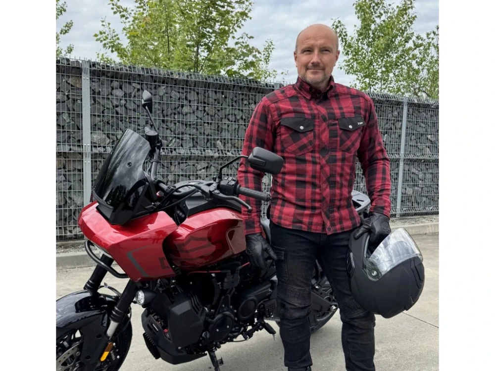 Kevlarová košile na motorku TXR Dixon červená