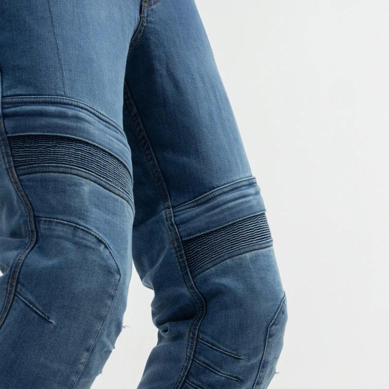Kevlarové džíny na motorku BROGER MAVERICK WASHED BLUE MOTORCYCLE JEANS, pánské