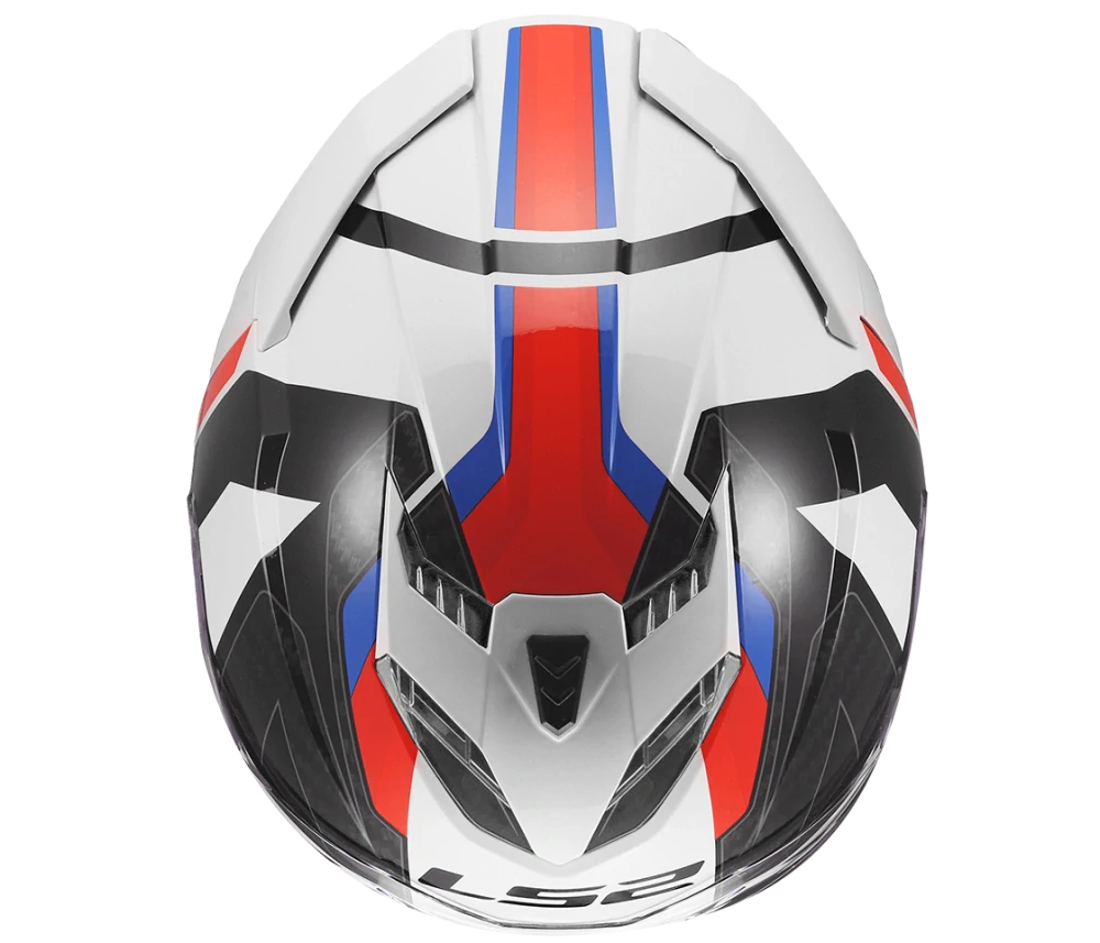 LS2 FF818 STORM III SPORTY White Blue Red, integrální helma na motorku