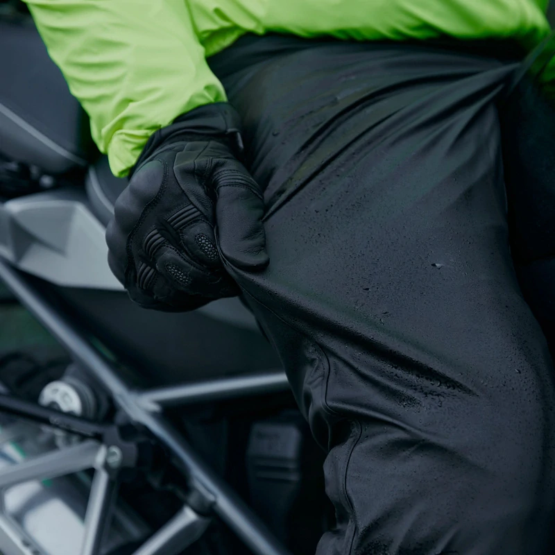 Kalhoty do deště na motorku Rebelhorn Ocean Black s laminovanou membránou, nepromok na motorku