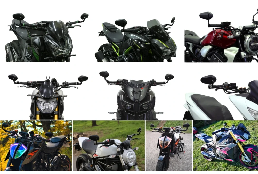Zrcátka do konců řidítek na motorku SEFIS Grave Cafe Racer , zrcátka do řídítek homologovaná