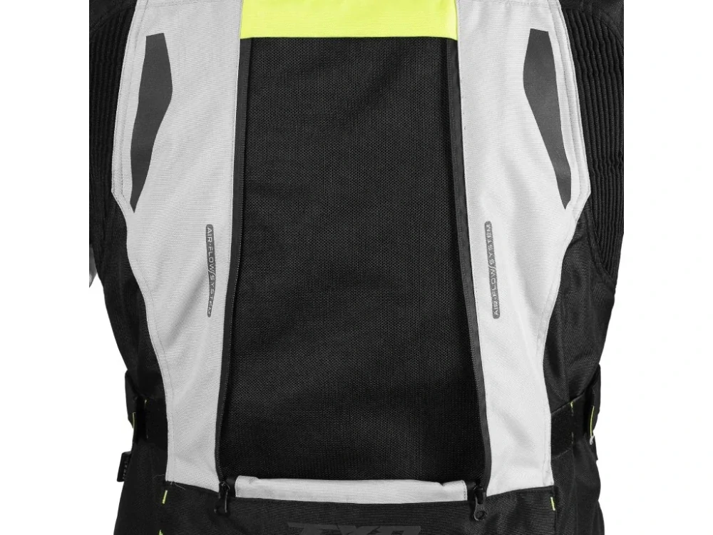 Dámská bunda na motorku TXR Expedition černo-šedo-fluo žlutá