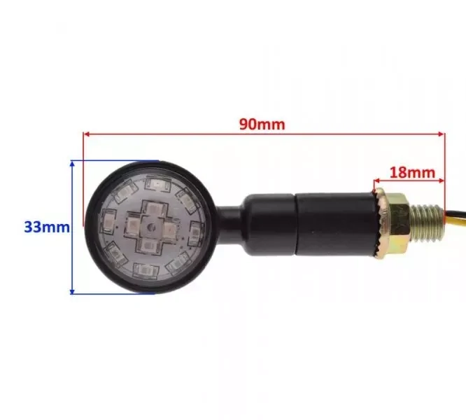 LED blinkry na motorku "CLASSIC" černé homologované, pár