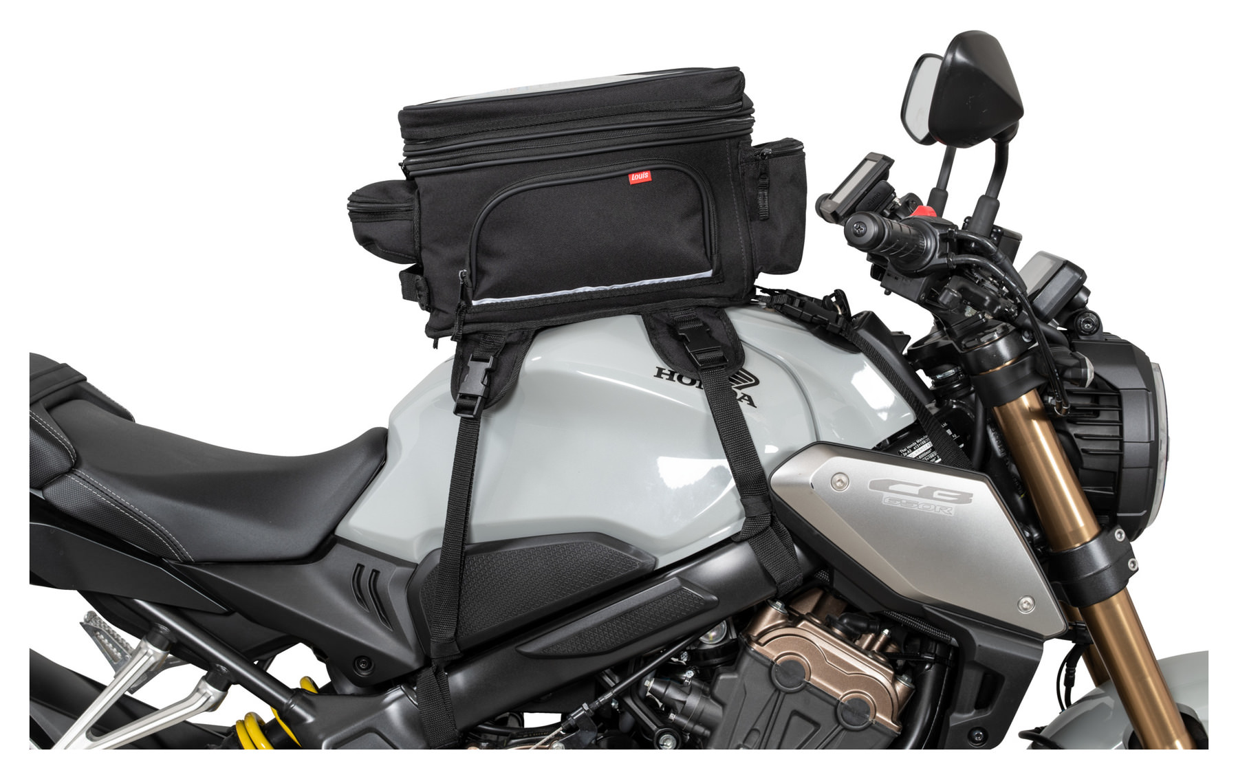 Tankvak Louis 16-25L, magnetický/řemenový tankvak na motorku
