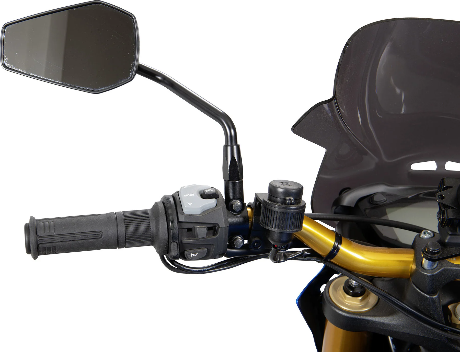 Vyhřívané rukojeti na motorku KOSO HG07, 5 úrovní výhřevu, pro řidítka 22 mm 