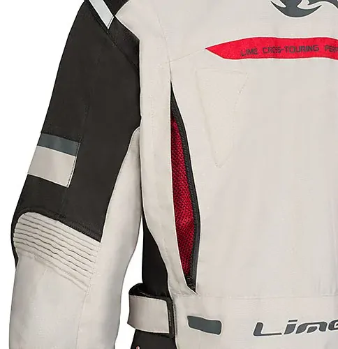 Dámská bunda na motorku MBW Katniss světlá šedá/černá, 3-vrstvá