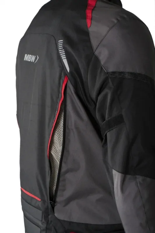 Bunda na motorku MBW LUCAS RED textilní pánská + DOPRAVA ZDARMA