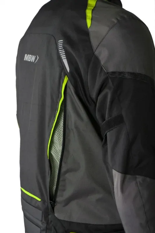 Bunda na motorku MBW LUCAS YELLOW FLUO textilní pánská + DOPRAVA ZDARMA
