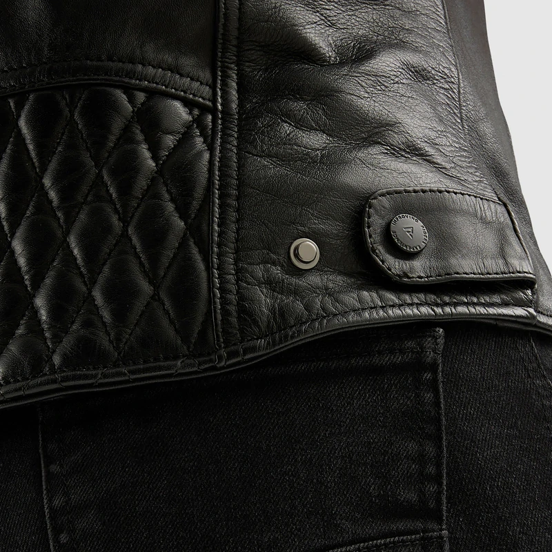 Dámská kožená bunda na motorku REBELHORN HUNTER II LADY BLACK