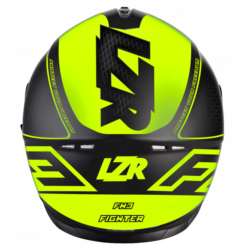 Lazer FH3 FIGHTER (černá/fluo), integrální helma na motorku s clonou - doprodej v.L