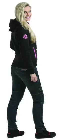 MBW DARA Aramid hoodie, dámská kevlarová mikina na motorku 