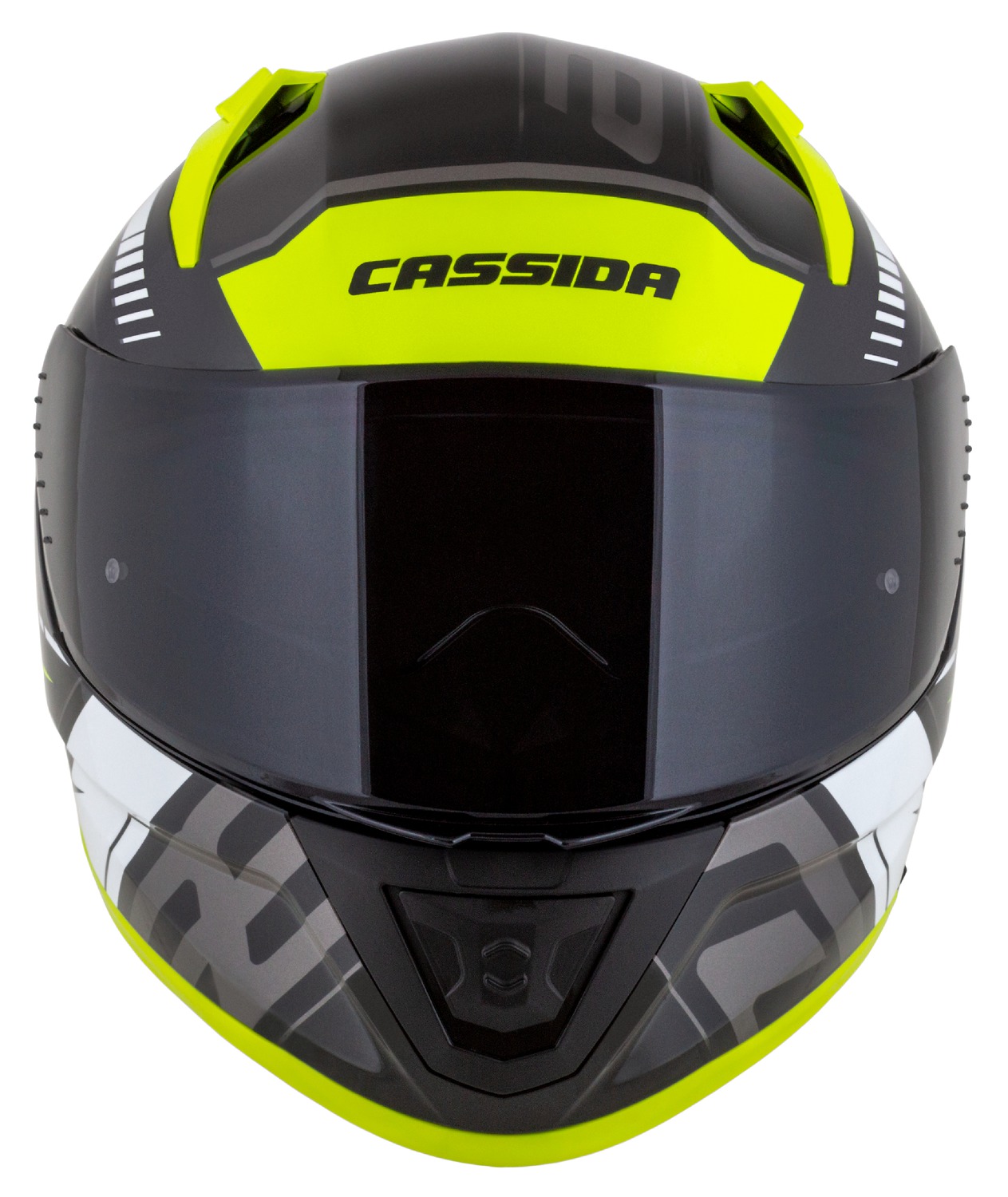Cassida AERO DROME (černá/žlutá fluo/bílá/šedá), integrální helma na motorku