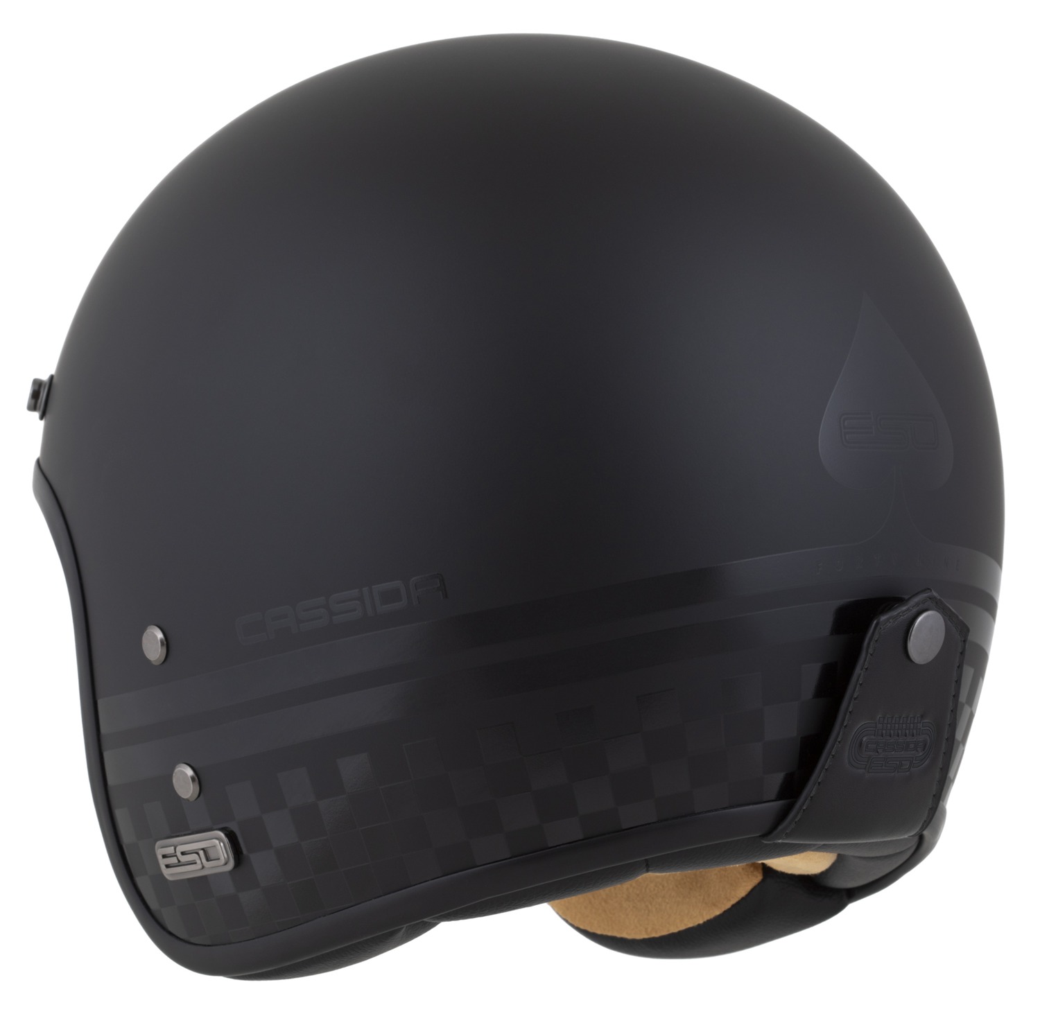 Helma na motorku CASSIDA Eso Forty Nine BlackOut (černá matná/černá) 