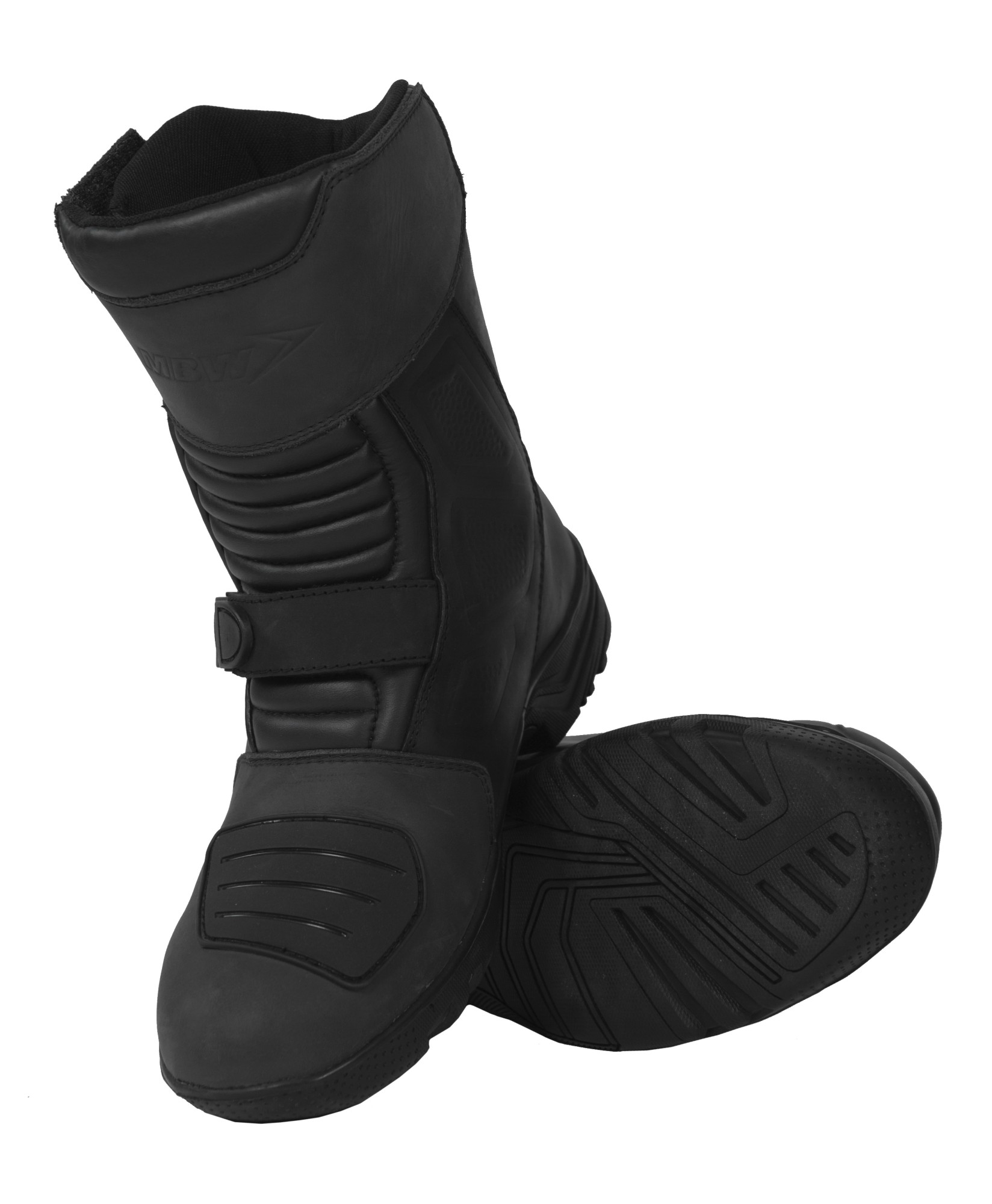 Boty na motorku MBW SIERRA Black, kožené